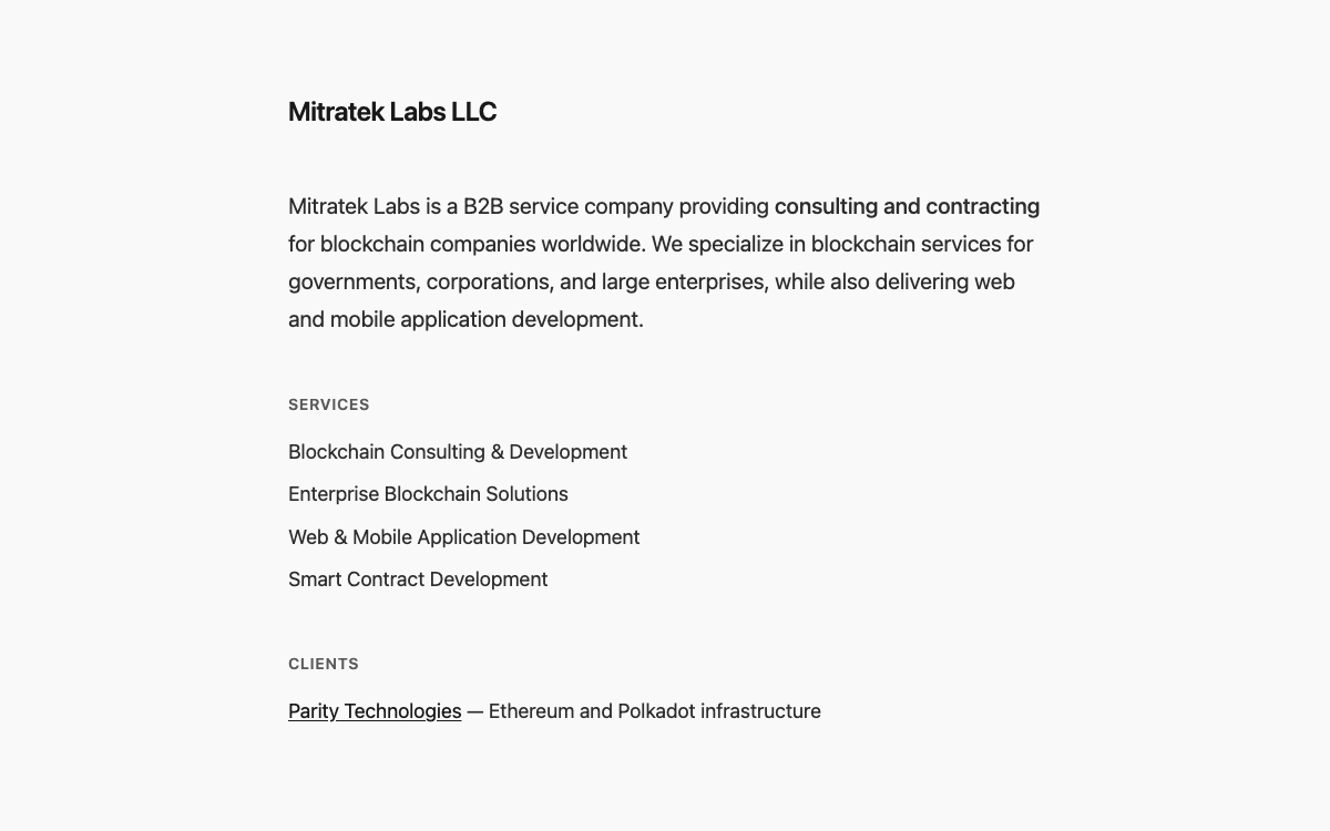Mitratek Labs